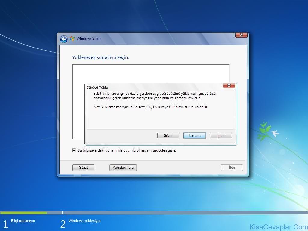 Windows 7 Kurulum CD DVD Hatası ile ilgili görsel sonucu