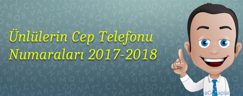 Ünlülerin Cep Telefonu Numaraları 2017 2018 153