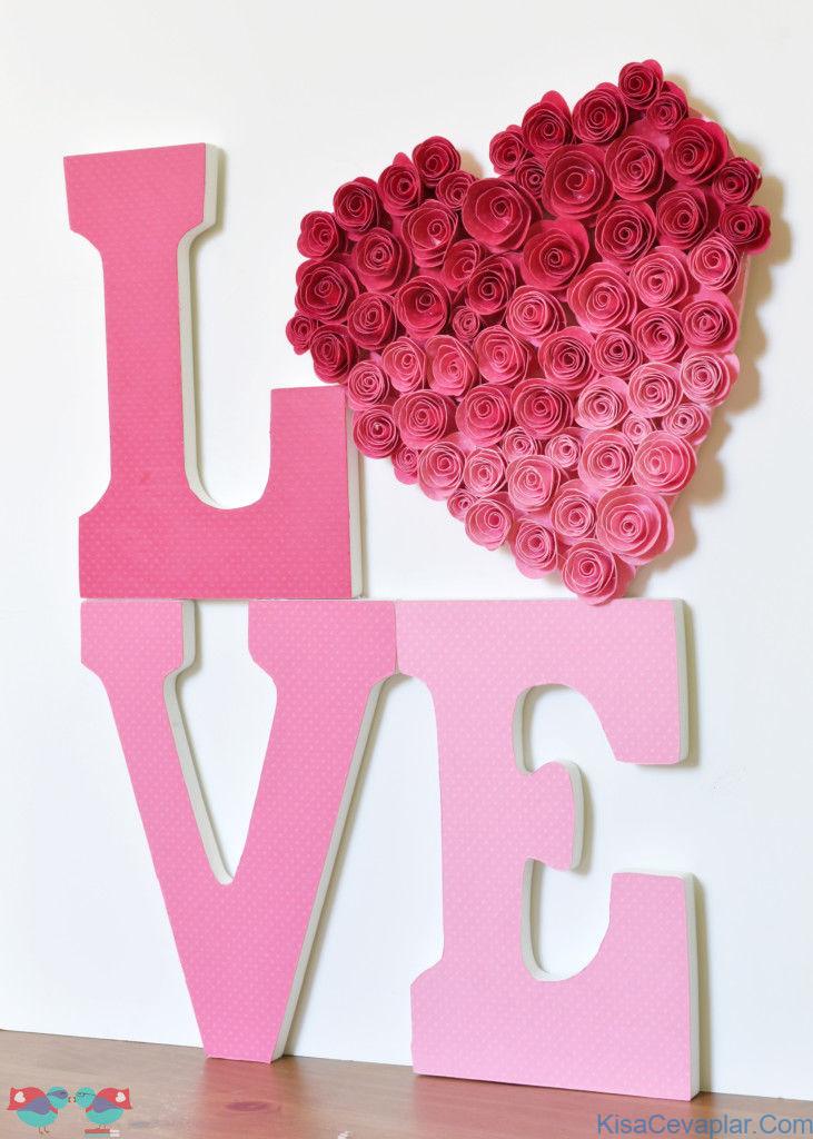 Love Sign With Ombre Rose Heart