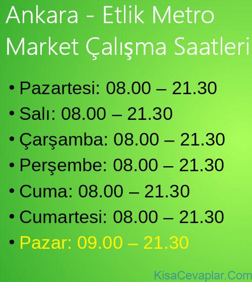 Ankara Etlik Metro Market Çalışma Saatleri 4