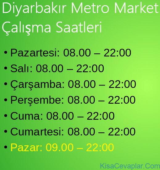 Diyarbakır Metro Market Çalışma Saatleri 4