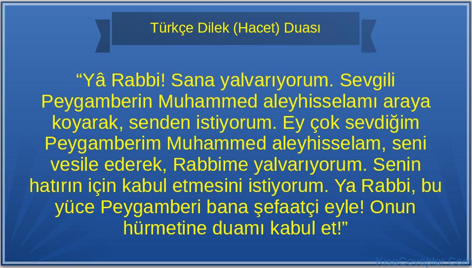 Türkçe Dilek Hacet Duası 13