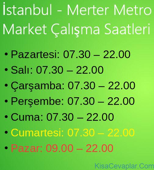 İstanbul Merter Metro Market Çalışma Saatleri 6