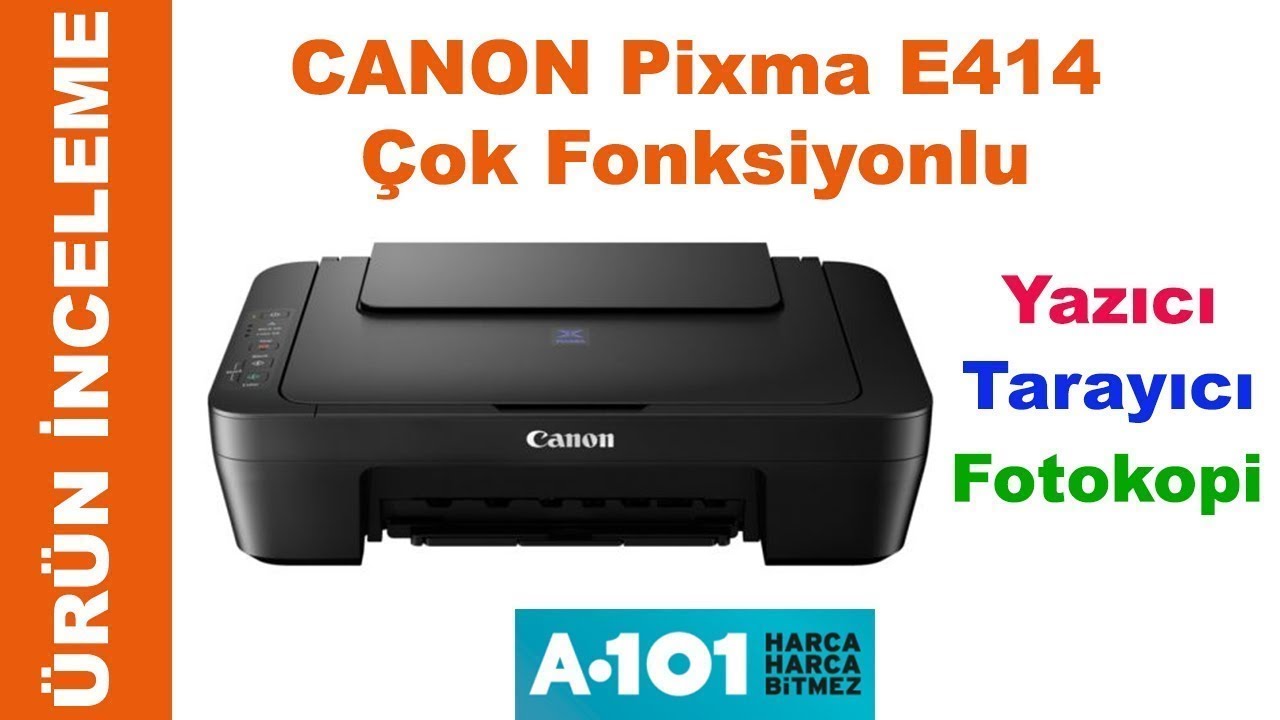Canon Pixma E414 Yazıcı Tarayıcı Fotokopi Ürün İnceleme - Youtube