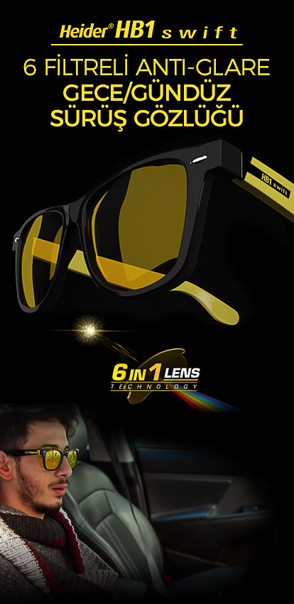 Heider Hb1 Swift Anti-Glare Gözlük (Sarı Renk) – Heider Teknoloji