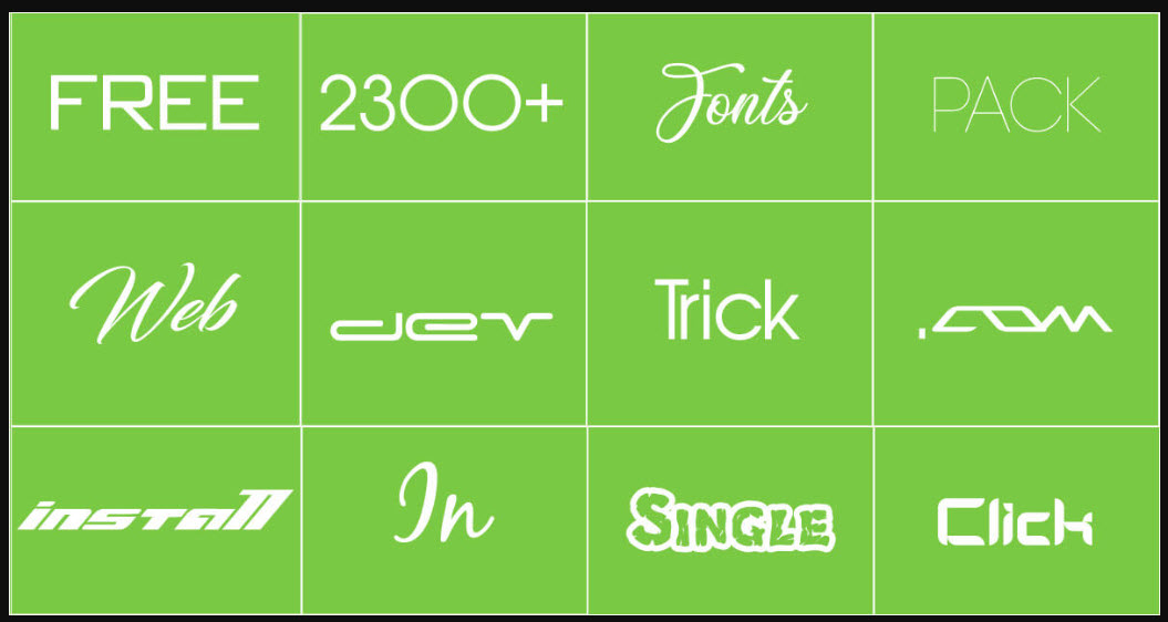 2300+ Fonts Pack İndir | Tasarımcı için Ücretsiz Yazı Tipleri Paketi
